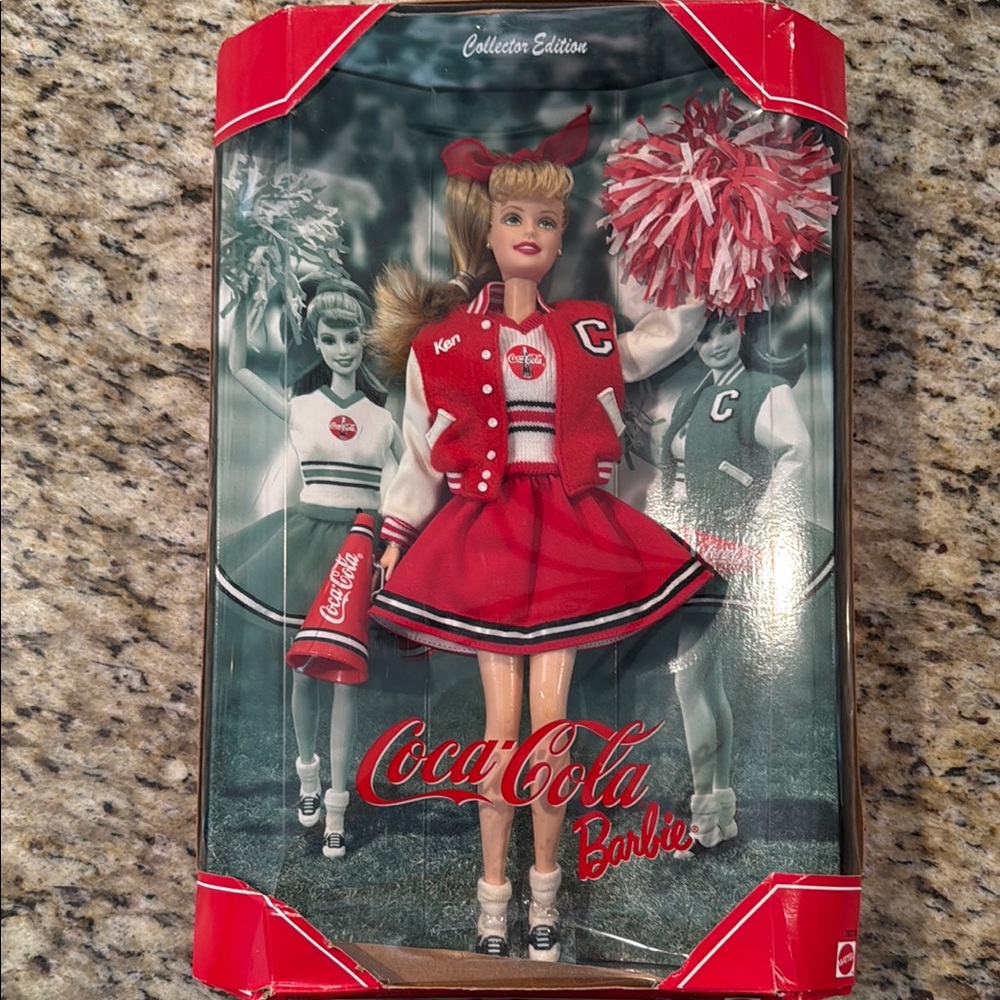 Collectors Edition Coca-Cola Cheerleader Doll with Pom-Poms